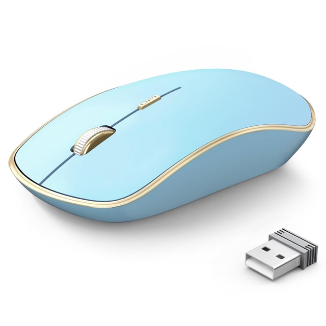 Mouse Inalámbrico JOYACCESS 5 Niveles DPI Silencioso Azul 11x6x2 cm