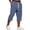 Navy, variant on Waffle Knit Capri Shorts for Men 2026 Summer Baggy Below Knee Long Shorts Elastic Drawstring Waist Casual 3/4 Pants Blue 3XL