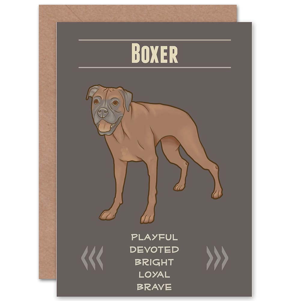 Birthday Dog Boxer Greetings Card Plus Envelope Blank inside - Walmart.com
