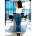thumbnail image 3 of Pack de 2 Leggins Mujer Unitalla Mezclilla Faja Alta Estilo Pantalón Mezclilla Jegging Tiro Alto, Mallon licra Cómodos Elásticos, 3 of 5