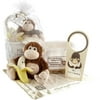 Baby Aspen Gift Set with Keepsake Basket Five Little Monkeys, Brown
