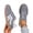 Gray, variant on Women’s Low Top Lace Up Retro Sneakers, Two White Stripe Suede Mesh Mix Gum Sole Round Toe Casual Dress Shoes for Daily Walking Street Fashion Trainers Gray 9