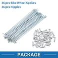 thumbnail image 4 of Unique Bargains 36 Set 14G Bicycle Spokes Bike Wheel Spokes Galvanized Carbon Steel Silver Tone-131mm, 4 of 7
