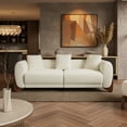 thumbnail image 5 of Morden Fort Cloud 85.8" W Sofa and 2 Single Sofas Accent Chairs Set, Sherpa Fabric, Wooden Frame and Legs, Living Room Chair Couch Set, 5 of 8