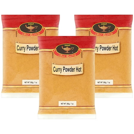 (3 Pack) DEEP Hot Curry Powder, 7 oz