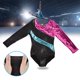 thumbnail image 5 of Ropa de leotardo de gimnasia deportiva para niñas, traje de baile de manga larga elástico cómodo (4-5 años), 5 of 8