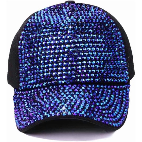 Sequin Baseball Cap for Women Sparkly Adjustable Cap Casual Sparkly Hip Hop Disco Party Cap for Going Out