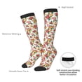 thumbnail image 5 of Picia Women Crew Soft Moisture-wicking Socks Pineapple Flower Pattern Design Cotton Socks, One Size fit All, 5 of 9