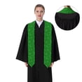 thumbnail image 4 of Haiem Green Glitter Pattern Graduation Stole 2024 | Premium Satin Sash for Graduation Ceremony, 4 of 7