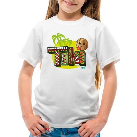 Tiki-Style Hawaiian Luau Party Graphic T-shirt