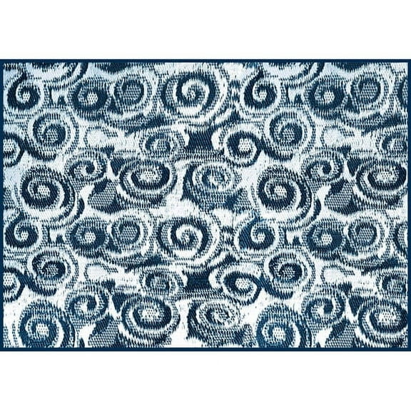 Camco  8' x 16' Reversible RV Outdoor Mat, Perfect Outdoor Accessory for RVing, Camping, Picnicking, and the Beach - Blue Swirl (42841)