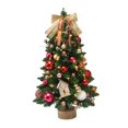 thumbnail image 1 of Mini árbol de Navidad de escritorio, adornos navideños 2023, decoración con luces LED Rojo, 1 of 9