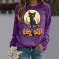 thumbnail image 2 of Futezty Halloween Sweatshirts for Women Plus Size Long Sleeve Cute Graphic Pullover Top 2025 Fall Fashion Shirt Clothes, 2 of 7
