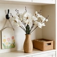 thumbnail image 6 of Spring Patriotic Artificial Magnolia Flower Bouquet - Faux Flower Bundle Simulated Magnolia Flower for Wedding Home Table Farm Party Vase Floral Decoration, 6 of 6