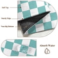 thumbnail image 5 of Turquoise Checkered Bathroom Mat 2x3 FT, Non Slip Small Kitchen Mat, Geometric Teal Buffalo Plaid Washable Soft Backed Front Door Throw Rug Non-Shedding Indoor Outdoor Doormat for Entryway Sink, 5 of 7