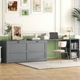 thumbnail image 3 of Queen Size Murphy Bed with Rotable Desk, Gray, 3 of 9
