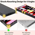 thumbnail image 3 of Étui iPhone 11, Étui Carrée de Luxe Dessin Animé Mickey Mouse, Bord Noir Doré Protection Complète TPU pour iPhone 11 6.1 Pouces (Rayures Rouges Mickey), 3 of 7
