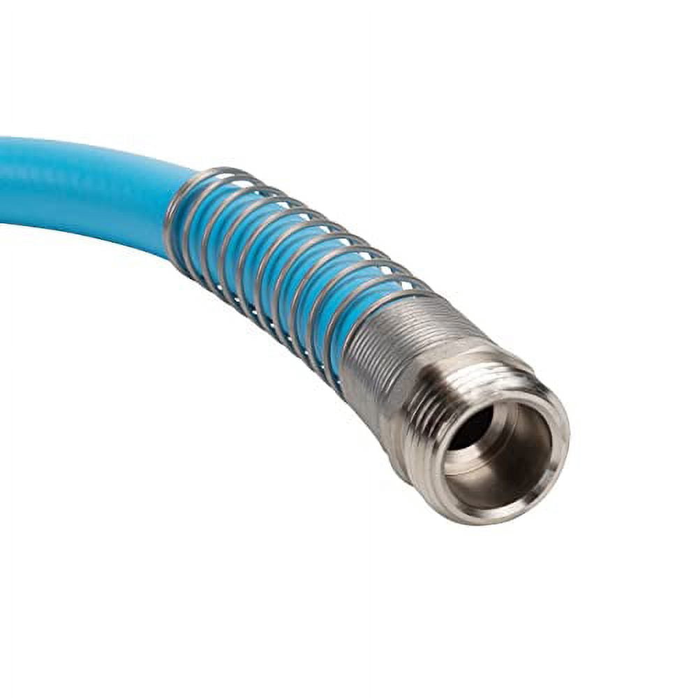 Camco EvoFlex 35-Foot Drinking Water Hose | Features an Extra Flexible Construction, Stainless Steel Strain Reliefs on Each Hose End, and is Ideal for RV and Marine Use (22595)