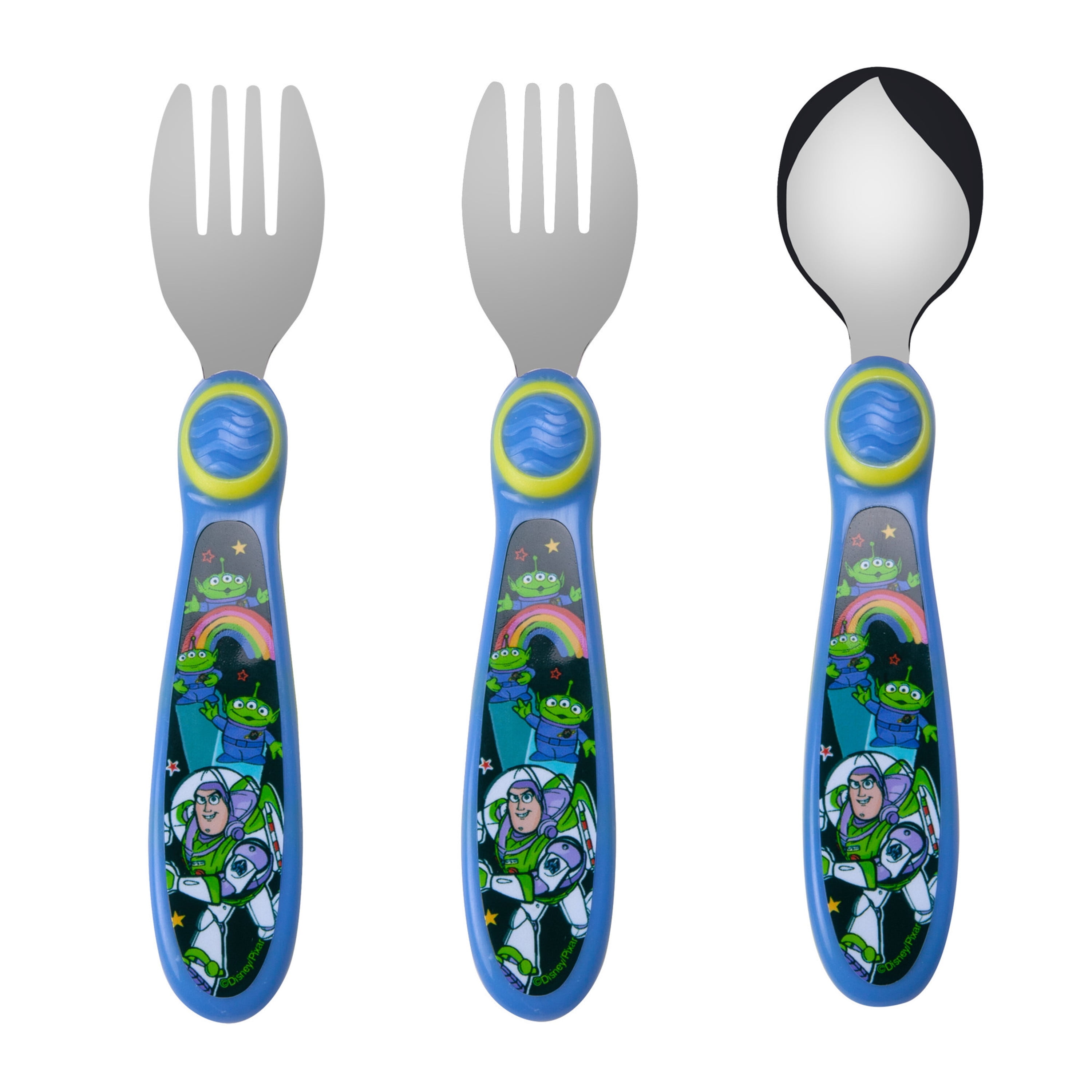 Disney Junior Minnie Mouse Easy Grip Flatware Fork Spoon Silverware Zak New 