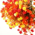 thumbnail image 4 of 10 Bundles Artificial Flowers Outdoor, UV Resistant Faux Artificial Plants Shrubs Plastic Flower Bulk for Hanging Planter Porch Window Home Wedding Fall Summer Decor (Orange), 4 of 5