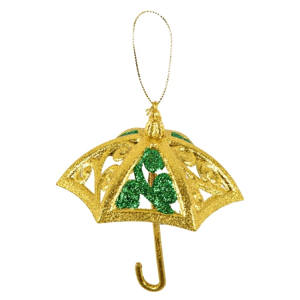 Way To Celebrate Mardi Gras Umbrella Ornament Green Gold Walmart Com Walmart Com
