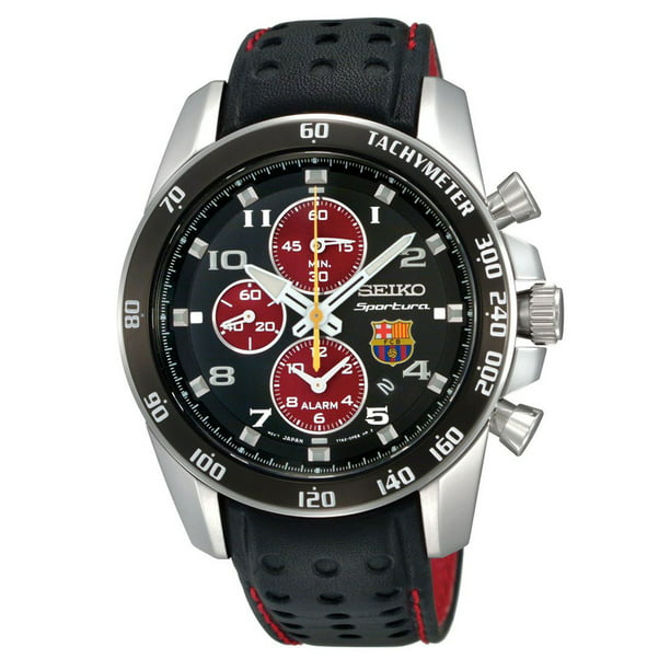 Seiko Men's SNAE75P1 FC Barcelona Sportura Chronograph Alarm Watch -  