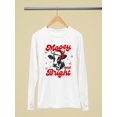 thumbnail image 3 of Mooey And Bright Christmas Cow Women's Long Sleeve, 3 of 4