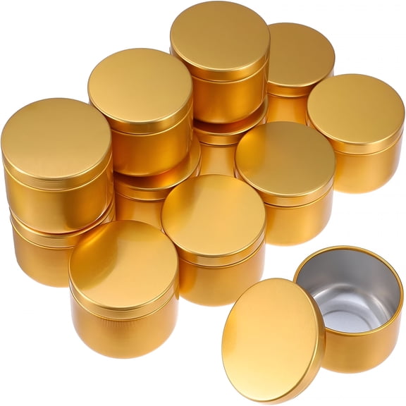ACDANC Metal Candle Jar 50Ml Diy Candle Container Compact Sealed Craft Making Jar for Travel 12Pcs Set