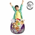 thumbnail image 3 of Mauve Storage Toy Bag Chair, Vintage Oriental Display Moroccan Middle East Floral Petals with Details Art, Stuffed Animal Organizer Washable Bag, Small Size, Earth Yellow Purple, by Ambesonne, 3 of 3