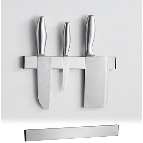 FHBVT Stainless Steel Magnetic Kitchen Shelf, Wall-Mounted Tool Rack for Knives, Utensils and Kitchen Accessories, Space-Saving Design for Easy Storage Convenient Kitchen Organization for Home Use