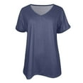 thumbnail image 3 of SHITINN Women's V Neck T Shirt Soft Comfortable Casual Basic Tee for Everyday Wear and Summer Out Short Sleeve Womens Tops Women Summer Top Tops for Women, 3 of 5