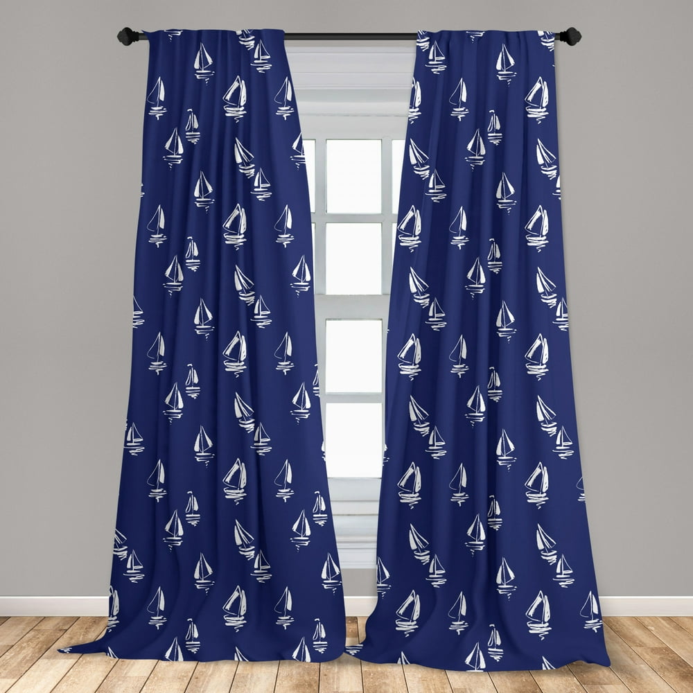blue sailboat curtains
