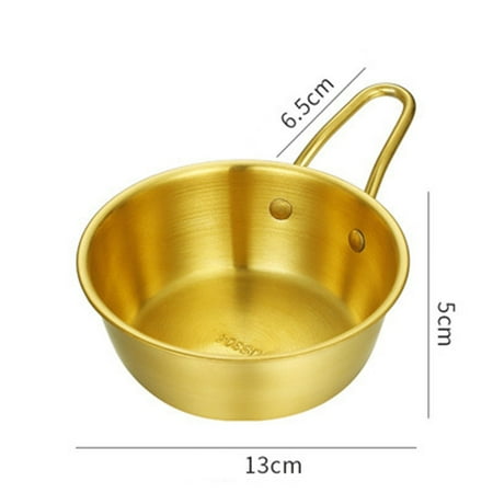 

Gerich Hot Pot Dipping Bowl Food Sauce Cup Korean Stainless Steel Rice Wine Bowl