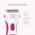 Conair Ladies Cordless Twin Foil Wet/Dry Shaver with PopUp Trimmer