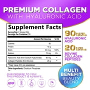 Collagen Peptides Powder 20G Per Serving - Grass Fed Hydrolyzed Collagen Powder Type I & III with Hyaluronic Acid & Biotin For Women, Unflavored - Hair, Skin, Nails & Joint Support - 28 Servings