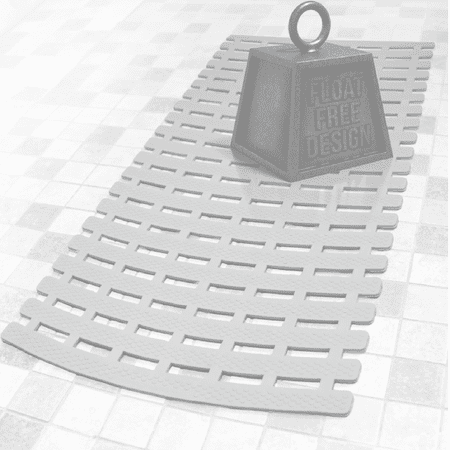 SlipX Solutions Weighted Non Slip Bath Mat for Textured Tub & Shower Surfaces | Patent Pending | Anti Slip Bathtub ty Without Suction Cups | Doesn’t Float, Works on Tile & Stone 31” x 15”