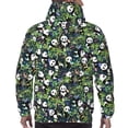 thumbnail image 7 of Naloa Fun Panda Playing With Bamboo Leaves Men's Casual Hooded Collar Drawstring Hoodies Pullover Sweatshirts Casual Long Sleeve Shirts-Medium, 7 of 7
