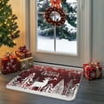 thumbnail image 4 of HomeKingdee Christmas Door Mat, Decorative Entrance Rug with Red Truck Design, Buffalo Plaid Pattern, Holiday Welcome Mat for Indoor, Outdoor, 4 of 6