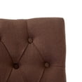 thumbnail image 5 of WestinTrends Hayes Bar Chairs Set of 2, Linen Upholstered Button Tufted Kitchen Island Chairs Bar Height Stools Solid Wood Legs, Brown, 5 of 8