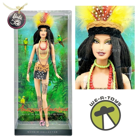 Barbie Dolls of the World Amazonia Doll, Pink Label