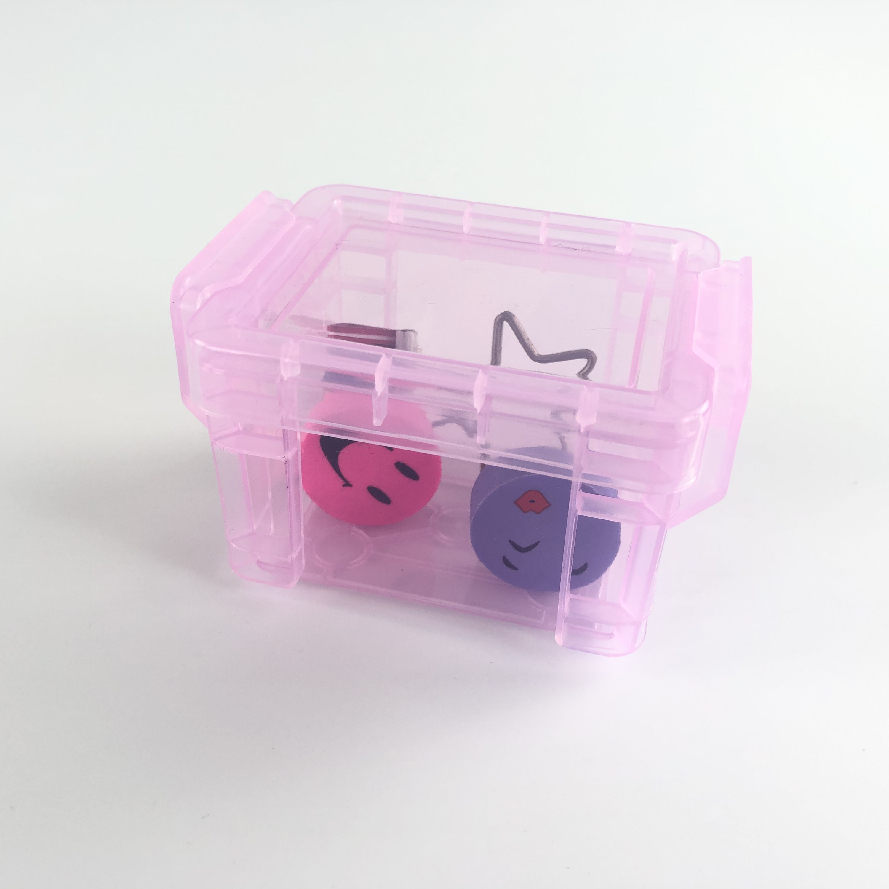 Pen + Gear Plastic Supply Storage Box, Craft Storage Toolbox, Desktop Organizers, Clear