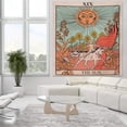 thumbnail image 2 of Tapiz de tarot para colgar en la pared, tapiz de tarot, tapiz de tarot, tapiz de tarot sol luna estrella tapiz de decoración tapices arte de pared para dormitorio decoración del hogar 150 cm x 130 cm Vhermosa LKX-1457-1, 2 of 7