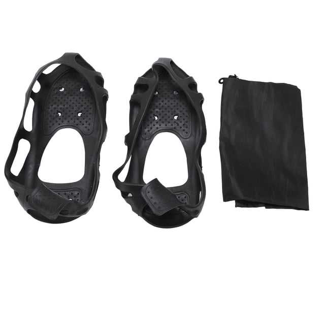 Tacos de tracción antideslizantes con 24 clavos para caminar sobre hielo, para zapatos y botas, para caminar sobre nieve y hielo.