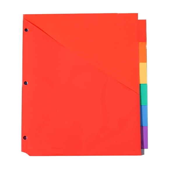 3-Hole 6-Page Color Frosted Waterproof Folder with Inner Pages, Binding Clip for Filling and Storage, Convenient Material Softness and Easy Access