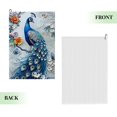 thumbnail image 2 of ONETECH Peacock Flowers Butterflies Golf Towel Father's Day Golf Gift for Men 2PC, 2 of 7