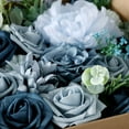 thumbnail image 2 of Whonline Artificial Flowers Combo Box Set for DIY Roses Bouquets Kissing Balls Wedding Bouquet Party Baby Shower or Home Decoration (Dusty Blue & White), 2 of 6