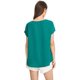 thumbnail image 2 of Blusa de manga corta con diseño de lunares en contraste para mujer Azul Teal M Azul Teal M Xishao ropa, 2 of 2