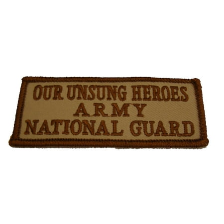 National Guard Acu Patch Foliage - OUR UNSUNG HEROES ARMY NATIONAL GUARD PATCH - Brown & Tan - Veteran Owned Business.
