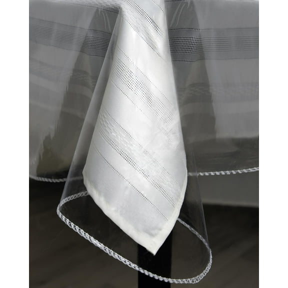 Clear Tablecloth Protector, Crystal Clear Vinyl Table Cover 60x120 inch Oblong, Thick Durable Waterproof Plastic Table Protector for Parties, Events, Dining Table, Everyday Use, Indoor Outdoor