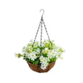 thumbnail image 1 of Ounissouiy Decoración de lavabo colgante de hierro de primera calidad, flores y plantas de imitación de belleza duradera, cestas colgantes, Type2 NO2, 1 of 6